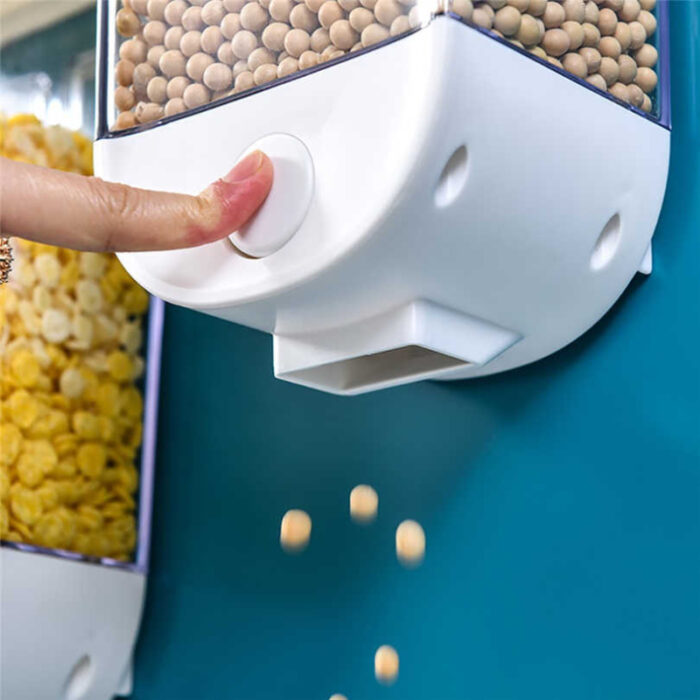 1500ml Transparent Body Wall Mounted Grain Storage Box