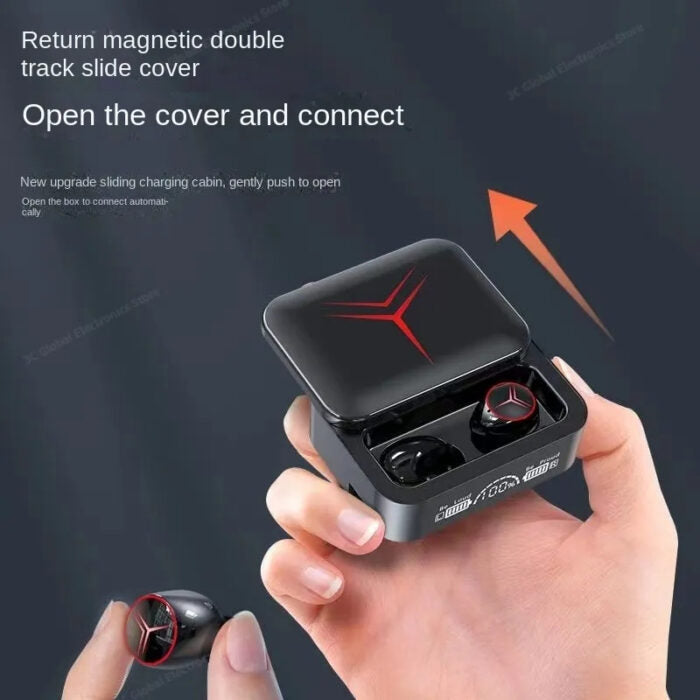 M88 V5.3 Dual Mode Zero Delay LED Display Wireless Earbuds