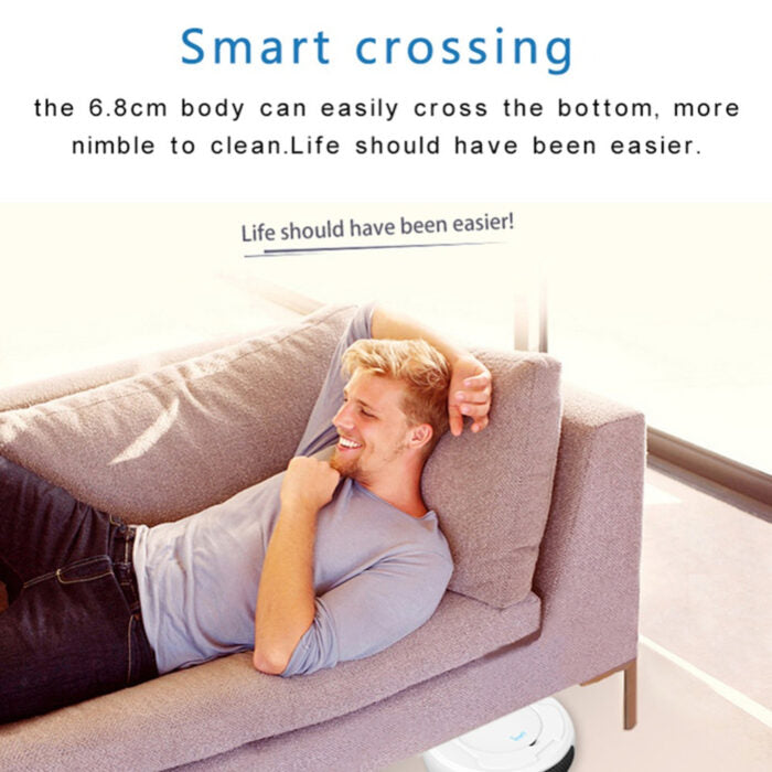 Automatic Anti Collision Rechargeable Robotic Vacuum Cleaner
