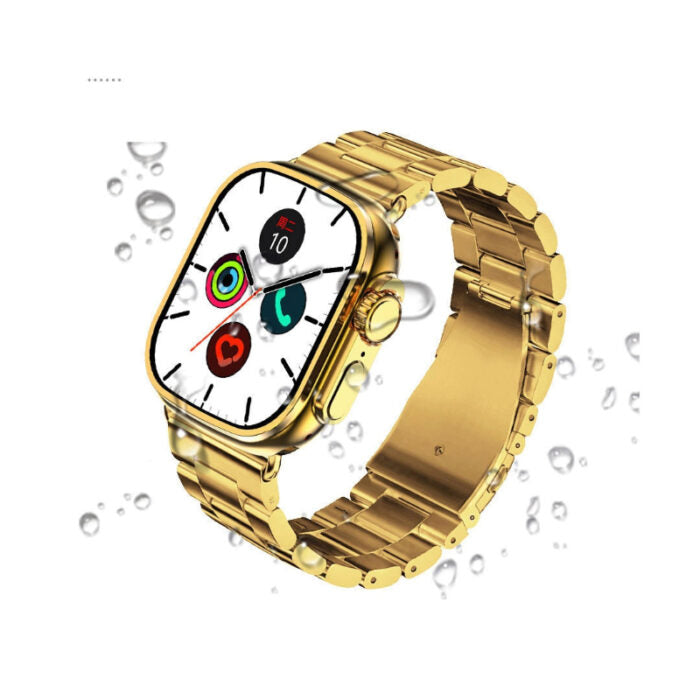 M9 Ultra Max Gold Edition Luxury Stainless Steel  Smart Watch