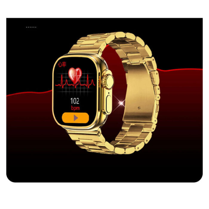 M9 Ultra Max Gold Edition Luxury Stainless Steel  Smart Watch