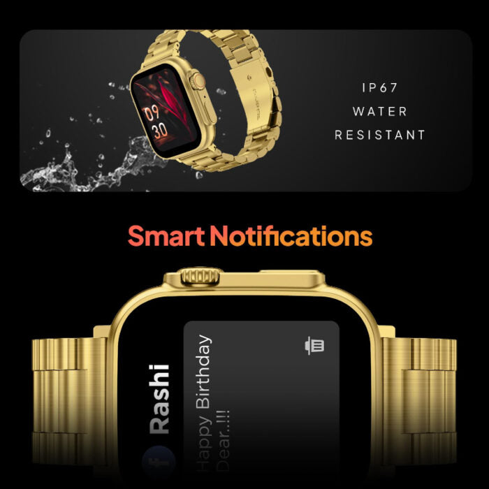 M9 Ultra Max Gold Edition Luxury Stainless Steel  Smart Watch