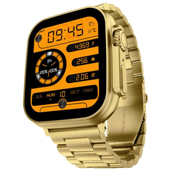 M9 Ultra Max Gold Edition Luxury Stainless Steel  Smart Watch