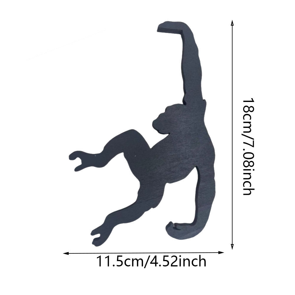Wooden Monkey Hook Chimp Wall Decoration