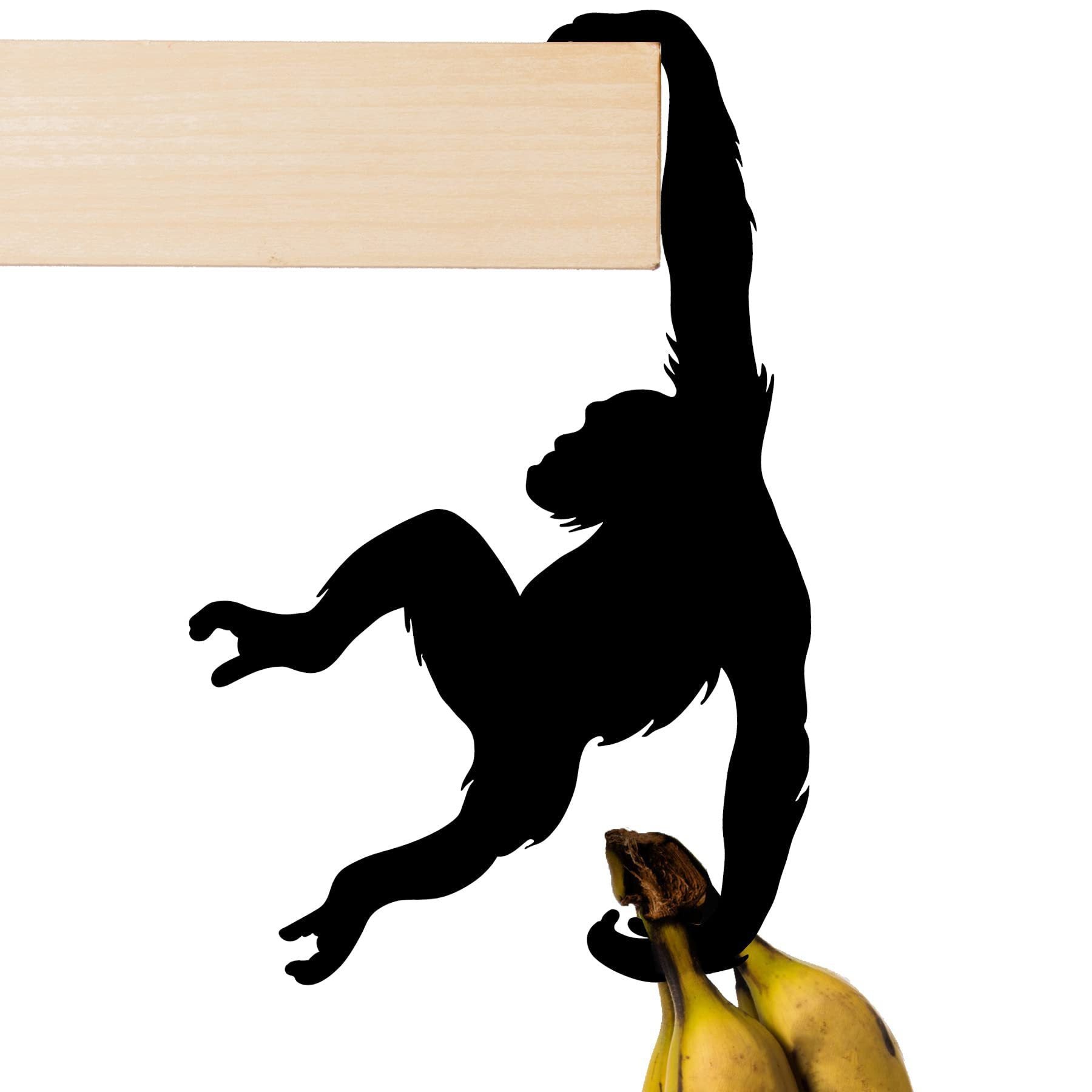 Wooden Monkey Hook Chimp Wall Decoration